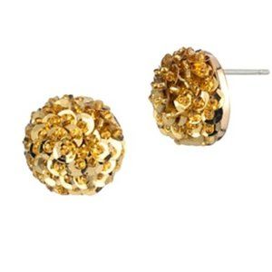 Midnight Studio Sequin Cabachon Earrings - Gold